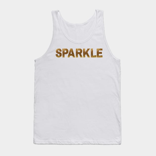 Sparkle font gold Tank Top by hexchen09